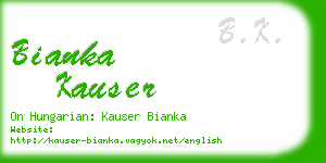 bianka kauser business card